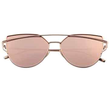 Outgobuy Artund Weisefrauen Katzenauge Sonnenbrille Beschichtungs Spiegel Objektiv Sun Gläser -