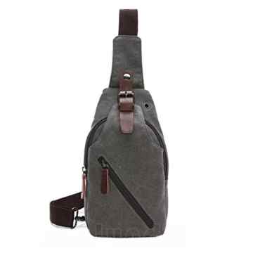 Outreo Herrentaschen Vintage Brusttasche Kleine Umhängetasche Herren Leder Schultertasche Sporttasche Messenger Taschen für Sport Reisetasche Retro Tasche -