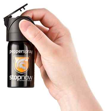 Pfefferspray mit Sprühstrahl 40 ml, auch im Set mit Signalpfeife, stopnow pepperdefender – Made in Germany -