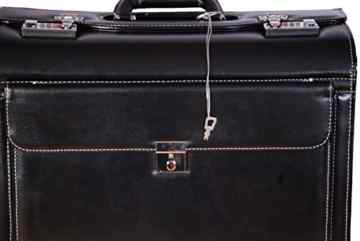 Pilotenkoffer auf Räder Reise Laptop Tasche Teleskop Griff Kombinationsschloss HOL4196 Schwarz -