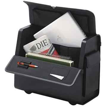 PILOTENKOFFER mit Trolley Rollen Pilotentrolley Kunstleder schwarz mt Notebookfach TOP DESIGN 38000 -