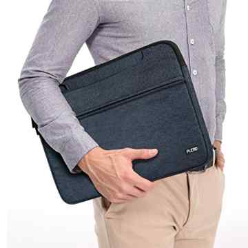 Plemo 15 – 15,6 Zoll Laptop Tasche mit Schultergurt, Hülle Tasche Aktentasche für Laptops / MacBook / Notebook, Dunkelblau -