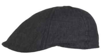 PUTNAM SCHWARZ Flatcap Gatsby Schirmmütze Leinen von Stetson -