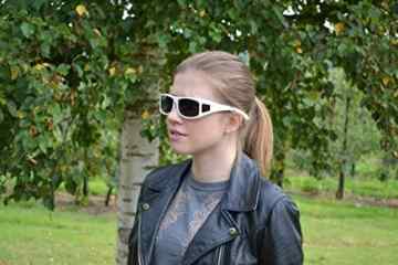 Rapid Eyewear Polarisiert Weiße Überbrille, die über die eigene Brille passt. Für Damen und Herren -