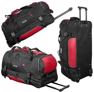 Reisetasche 106L XXL mit Rollen Trolley Jumbo Tasche Reise Koffer Sporttasche „Rhodos“ Rot -