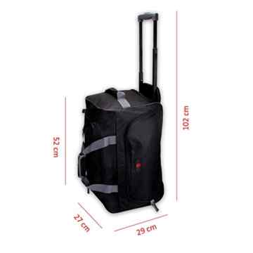 Reisetrolley Modell „BlackTravel-S“ 52cm Koffer Rolltasche Sporttasche 40l -