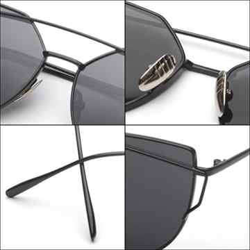 RetroUV® Arbeiten Sie Frauen Katzenaugen Sonnenbrille Klassische Marken Designer Twin Beams Sonnenbrille Dame Beschichtung Spiegel Flat Panel Objektiv Gläser Oktoberfest -