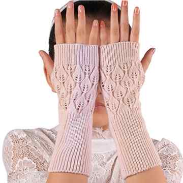 Sannysis Damen-Strick Fringe warme Handschuhe -