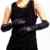 Sasairy Damen Sexy PU Leder Lange Handschuhe Taktil Wet Look Clubwear Schwarz Handschuhe Länge 50cm -