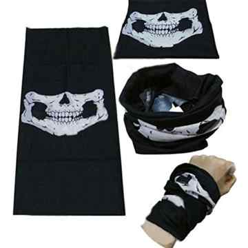 Skeleton Schädel Bandana Snowboard Skifahren Motorrad Biking Rave Maske Paintball -