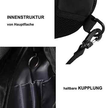 Sling Tasche, Wasserabweisende Reißfeste Brusttasche 10L Schultertasche Umhängetasche -