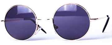 Sonnenbrille Nickelbrille mit runden Gläsern und Federscharnieren retro in 22 verschiedenen Farben Art. 8058 – SHINY EDITION -