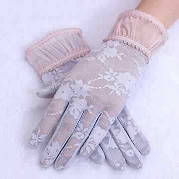 Spitzen handschuhe, Kapmore kurze Hochzeit Handschuhe für Frauen UV Schutz Fahrhandschuhe -