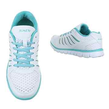 Sportschuhe Damenschuhe Geschlossen Schnürer Schnürsenkel Ital-Design Freizeitschuhe -