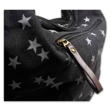 STELLA HOBO BAG Shopper Tasche Sterne Stars Canvas 42×33 (LxH) -