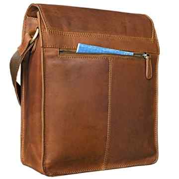 STILORD ‚Lars‘ Vintage Umhängetasche Leder braun Herren für 13,3 Zoll Tablet MacBooks und iPad Schultertasche Herrentasche Messenger Bag Echtleder cognac braun -