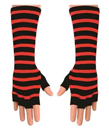 Stulpen Handschuhe – Rot Gestreift -