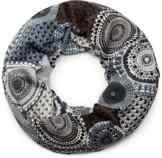 styleBREAKER Feinstrick Loop Schlauchschal mit Ethno Punkte African Style Muster, Schal, Damen 01017042