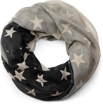 styleBREAKER Loop Schlauchschal mit Sterne Farbverlauf Muster, Schal, Tuch, Damen 01016125