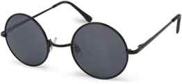 styleBREAKER Sonnenbrille mit runden Gläsern und schmalem Metall Gestell, Bügel mit Federscharnier, Unisex 09020065