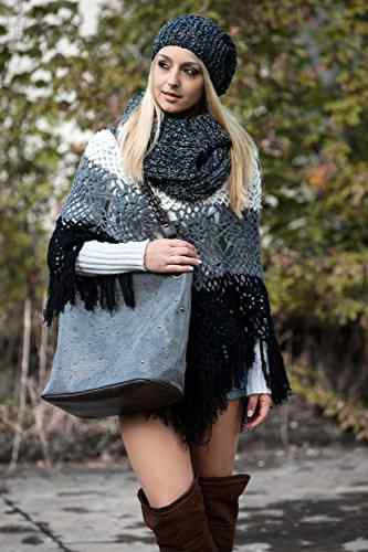 styleBREAKER Handtaschen Set mit Strass Applikation im Sternenhimmel Design, 2 Taschen 02012013 -