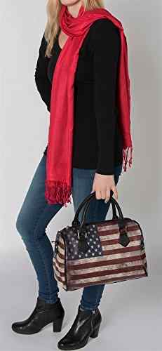 styleBREAKER Stola Schal, Tuch mit Fransen in vielen verschiedenen Farben, Unisex 01012035 -