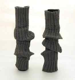 stylische Beinwärmer Beinstulpen Schwarz Bein Stulpen Legwarmers Warm und Weich Modern Neu 100 % Baumwolle in Grau Muster Design -