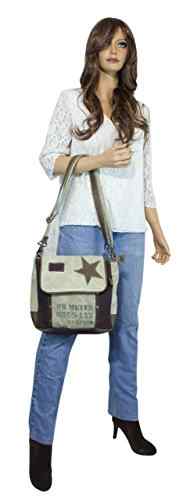 Sunsa Damen Herren Vintage Tasche Messengertasche Umhängetasche Schultertasche aus Canvas -