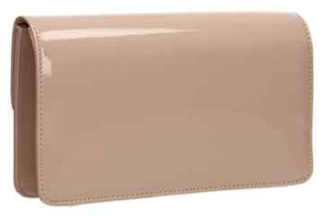 SwankySwans Damen Clutch Paris, Lackleder, Briefumschlagdesign, Nude -