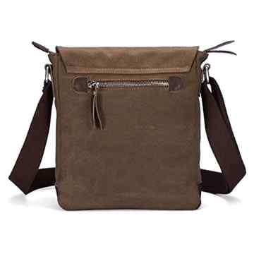 Tibes Kleine Leinwand Umhängetasche Stilvolle Umhängetasche Einfache Messenger Bag für Männer / Jungen -