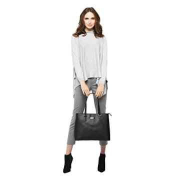 tragwert. Shopper Tasche LENA – Henkeltasche aus veganem Leder mit Schlüsselfinder -