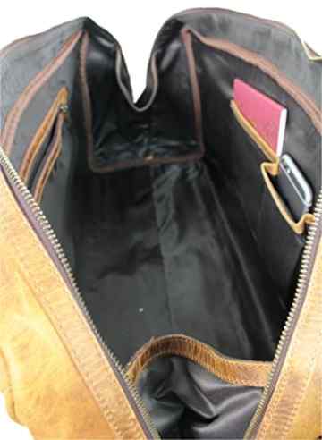 TRIFOGLIO Reisetasche Sporttasche Weekender Freizeittasche Handgepäck aus geöltem Leder Vintage Look TRTB28 -