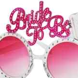 TRIXES Rosa getönte Brautbrille NEUHEIT „Bride to be“ Brautparty Diva Brille -
