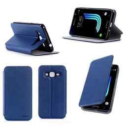 Ultra Slim Tasche Leder Style Samsung Galaxy J3 2016 (LTE / 4G) Hülle blau Cover mit Stand – Zubehör Etui Galaxy J3 SM-J320 Duos/Dual SIM Flip Case Schutzhülle (PU Leder, blue) – XEPTIO accessoires -