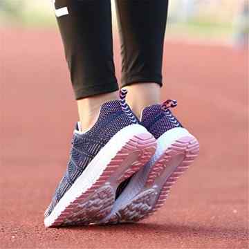 UMmaid Damen Sneaker Laufschuhe Turnschuhe Atmungsaktive Mesh Schnür Schuhe Low Top Sportschuhe -