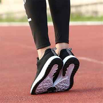 UMmaid Damen Sneaker Laufschuhe Turnschuhe Atmungsaktive Mesh Schnür Schuhe Low Top Sportschuhe -