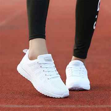 UMmaid Damen Sneaker Laufschuhe Turnschuhe Atmungsaktive Mesh Schnür Schuhe Low Top Sportschuhe -