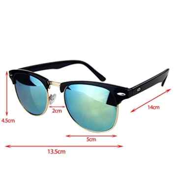 Unisex Silver Mirror Metal Sonnenbrille – UV400 Schutz -