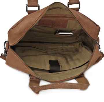 URBAN FOREST, Unisex, Messengerbags, Ledertasche, Vintage-Optik, Business-Bags, Aktentaschen, Laptoptaschen, Notebooktaschen, Handtaschen, Umhängetaschen, DIN-A4, Braun, Cognac, 39x30x11cm -