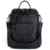 UTO Damen Backpack Purse PU gewaschen Leder Ladies Rucksack Schultertasch schwarz -