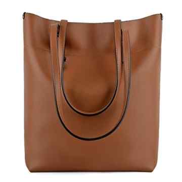 UTO Damen PU Leder Shopper modern gross Capacity Schultertasche Handtasche -