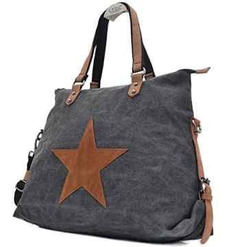 Vain Secrets Canvas Sternen Shopper Damen Handtasche -