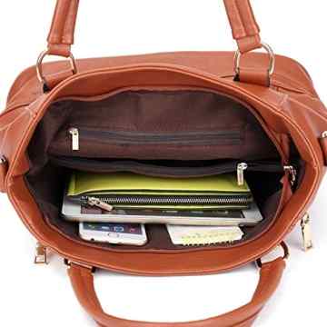 VANCOO Damen Henkeltaschen Umhängetasche für Damen Schultertasche Leder Tasche Große Schulter Handtaschen -
