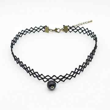 vanki® Damen Choker Halskette Set Punk Gothic Halskette Tattoo Velvet Spitze Halsketten Punk Gothic Halsband -