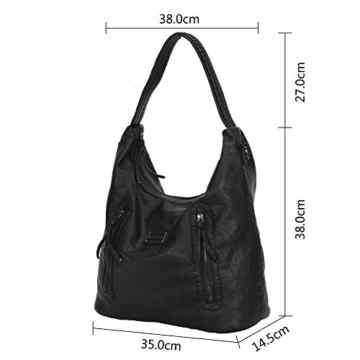 Veevan Damen Vintage Hobo Soft Leder Henkeltasche Handtasche Schultertasche -