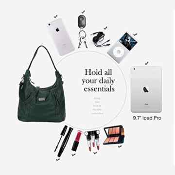 Veevan Damen Vintage Hobo Soft Leder Henkeltasche Handtasche Schultertasche -