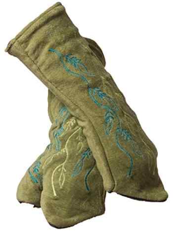 Vishes – alternative Bekleidung – bestickte Handstulpen aus Samt -