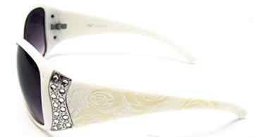 VOX Damen Sonnenbrille Designer Sport Fashion Strass Vintage Floral Brille -