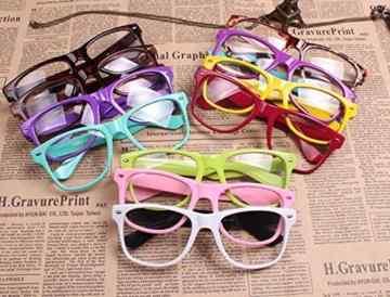 Wayfarer Partybrille 1980 style Retro Atzen Nerdbrille Hornbrille Sonnenbrille Klarglas -