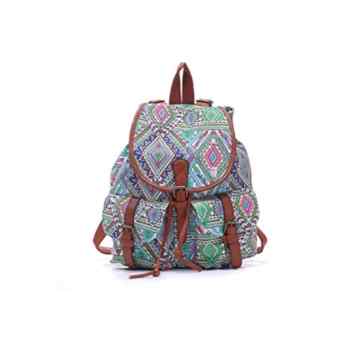 winomo Mädchen Damen Canvas-Rucksack Rucksack Schultasche Lässiger Tagesrucksack